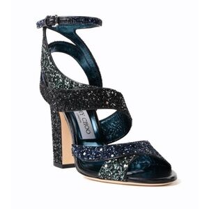 EUC Jimmy Choo Glitter Heels in Navy Mix-Size EU36/US6